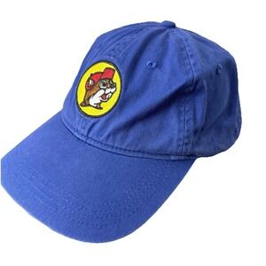 Buc-ee's Beaver Logo Strapback Hat Blue One Size